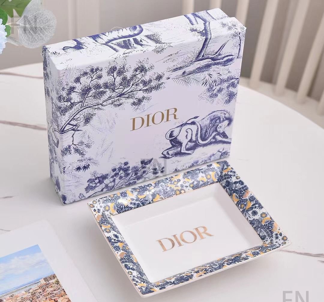 Trinket tray/ large ashtray Forest blue Lion- Christian - Dior ashtray | Aleppo Gift UAE